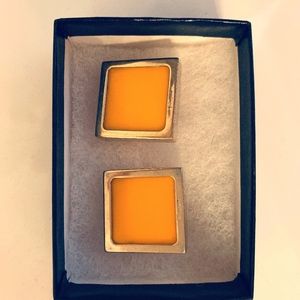 (⚡FLASH sale!⚡)Vintage! Authentic FERRAGAMO! orange & gold clip earrings